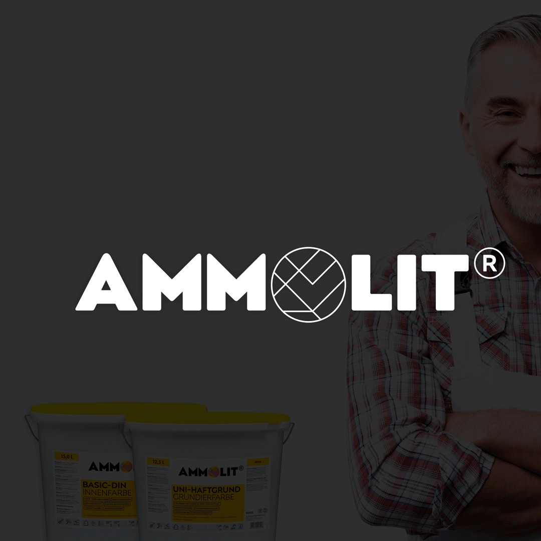 Logo der Marke Ammolit für Farben, Grundierungen und Putze